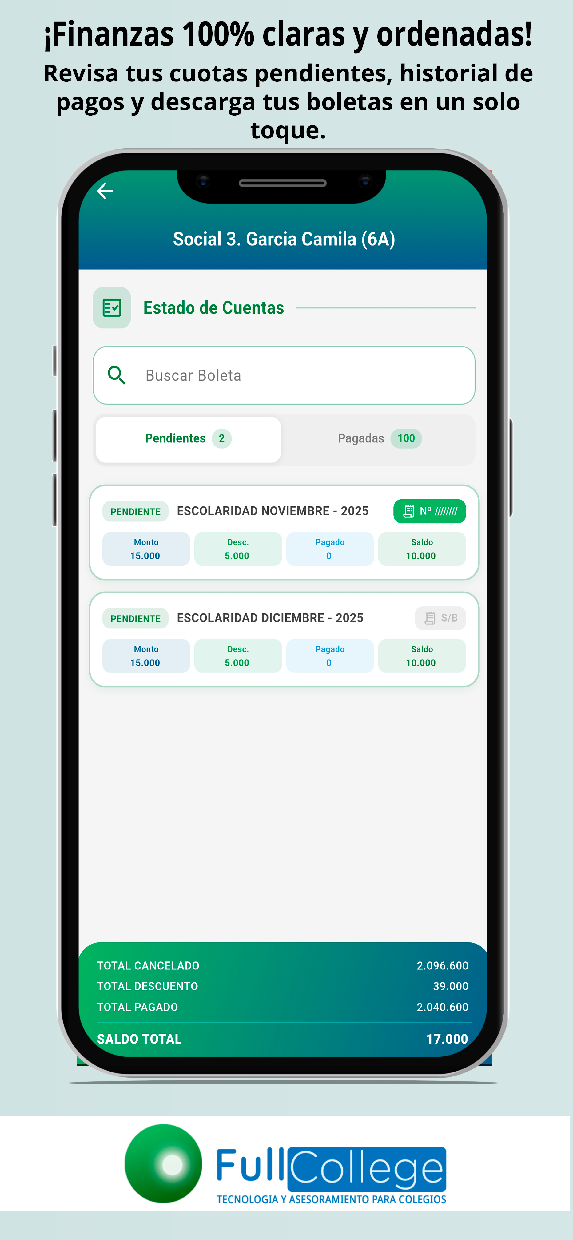 Pantalla 8 - App FullCollege