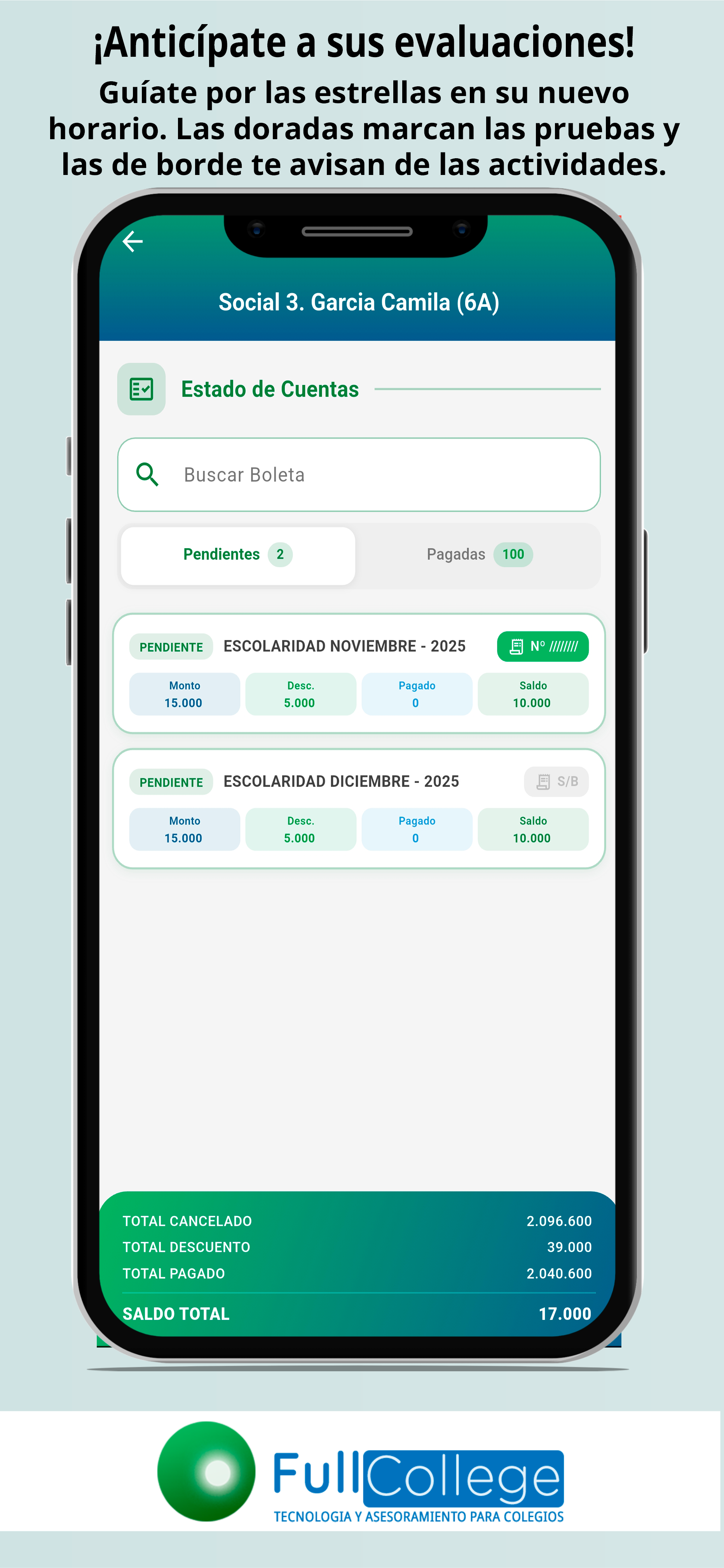 Pantalla 9 - App FullCollege